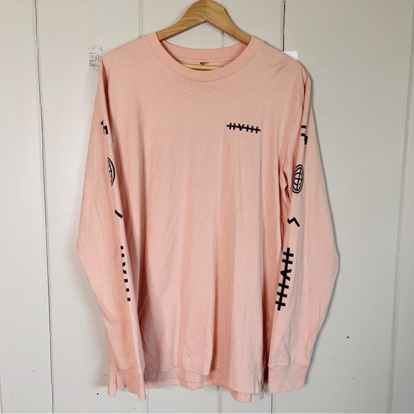 HVIII Brand Other - HVIII Brand Logo Graphic Long Sleeve Soft Pink Crew Neck T shirt sz Large